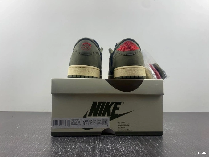 Bmlin 1 TRAVIS OG SP LOW JORDAN AIR SCOTT 'BLACK X OLIVE' DM7866-002 0716